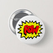 Badge Rond 5 Cm POW - Bande dessinée Pop Art (Devant & derrière)