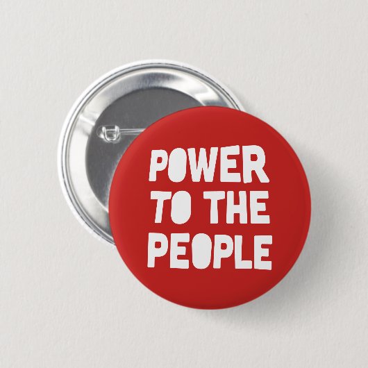 Badge Rond 5 Cm Power To The People (Devant & derrière)