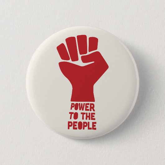 Badge Rond 5 Cm Power to the People (Devant)