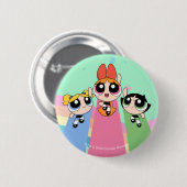 Badge Rond 5 Cm Powerpuff Girls Fly High (Devant & derrière)