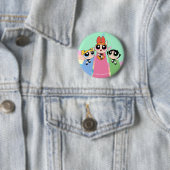 Badge Rond 5 Cm Powerpuff Girls Fly High (En situation)