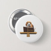 Badge Rond 5 Cm Pracher de chien (Devant & derrière)