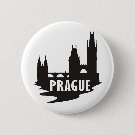 Badge Rond 5 Cm Prague (Devant)