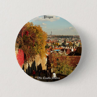 Badge Rond 5 Cm Prague - vieux bouton d'escaliers de château