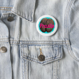 Badge Rond 5 Cm Praslin Seychelles Océan Indien Souvenir Vintage