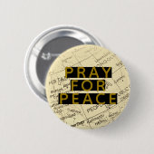 Badge Rond 5 Cm PRAY for PEACE (Devant & derrière)