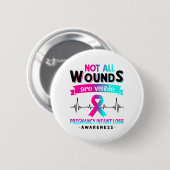 Badge Rond 5 Cm Pregnancy Infant Loss Awareness Month Ribbon Toxit (Devant & derrière)