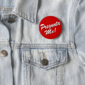 Badge Rond 5 Cm Pregunta je me demandent dans le bouton espagnol (En situation)