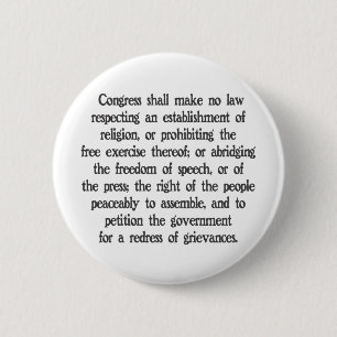 Badge Rond 5 Cm Premier amendement