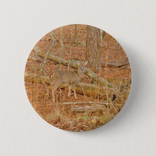 Badge Rond 5 Cm Premier hiver du Cerf de Bébé (Devant)