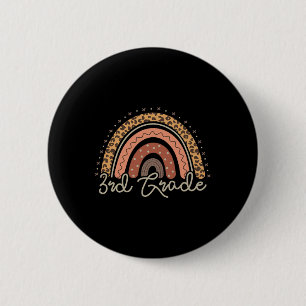 Badge Rond 5 Cm Premier Jour De L'École Troisième 3E Année Retour 