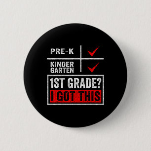 Badge Rond 5 Cm Premier Jour De Première Année Garçons Filles Reto