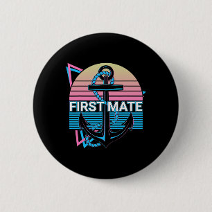 Badge Rond 5 Cm Premier maître rétro de navigation