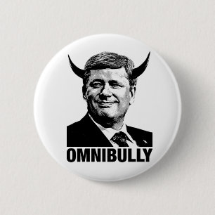 Badge Rond 5 Cm Premier ministre canadien Stephen Harper -
