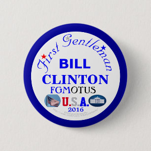 Badge Rond 5 Cm Premier monsieur de BILL CLINTON des Etats-Unis