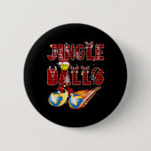 Badge Rond 5 Cm Premier Noël Comme Papa Jingle Volleyball Papa Onc (Devant)