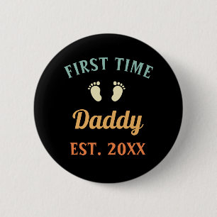 Badge Rond 5 Cm Premier Papa La Paternité La Fête des Pères