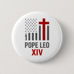 Badge Rond 5 Cm Premier Pape américain Leo Xiv Catholique Hommes R