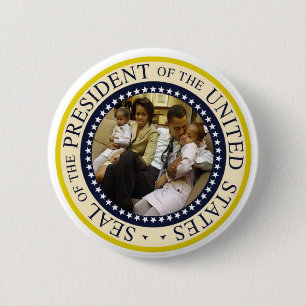 Badge Rond 5 Cm Première famille du Président Obama Amérique