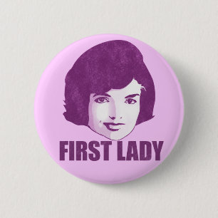Badge Rond 5 Cm Première Madame Jackie O Button
