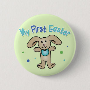Badge Rond 5 Cm Première Pâques du bébé