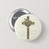Badge Rond 5 Cm Première sainte communion ou votre événement (Devant & derrière)