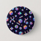 Badge Rond 5 Cm Premium 3D Holographic Space Canvas Art (Devant)