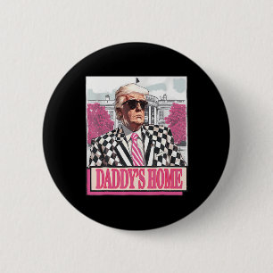 Badge Rond 5 Cm Prenez America Ck Daddy's Home Funny Pink Donald T