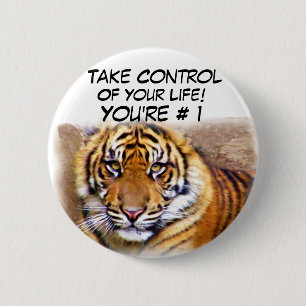 Badge Rond 5 Cm Prenez le contrôle !_