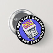 Badge Rond 5 Cm Prenez une pilule froide (Devant & derrière)