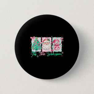 Badge Rond 5 Cm Prépa C'est La Saison Père Noël Bonhomme de Neige