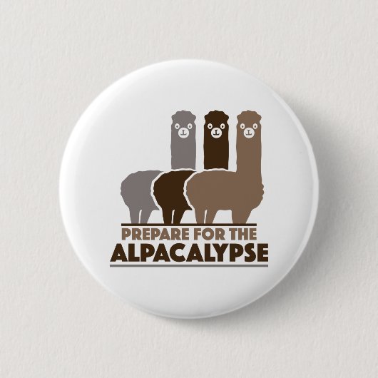 Badge Rond 5 Cm Préparation pour l'alpacalypse (Devant)