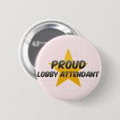 Badge Rond 5 Cm Préposé fier de lobby (Devant & derrière)