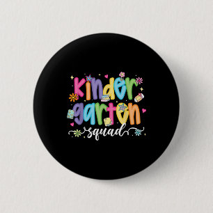 Badge Rond 5 Cm Preppy Kindergarten Team Enseignant de l'équipe Re