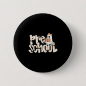 Badge Rond 5 Cm Preschool Teacher Halloween Ghost Teacher Reading (Devant)