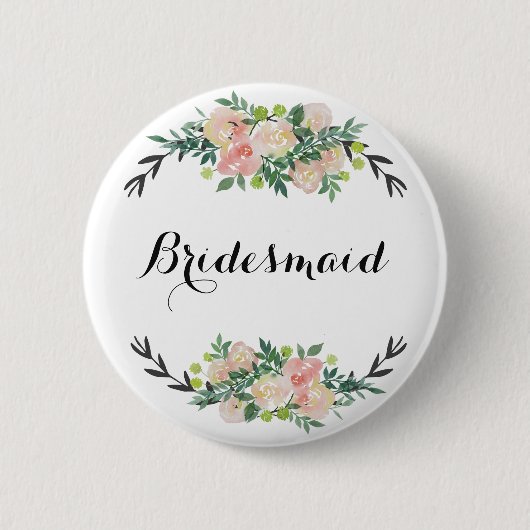 Badge Rond 5 Cm présentatrice florale (Devant)