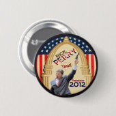 Badge Rond 5 Cm Président 2012 de Rick Perry (Devant & derrière)