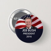 Badge Rond 5 Cm Président 2016 bouton de Jeb Bush (Devant & derrière)