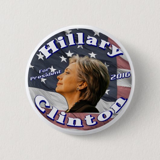 Badge Rond 5 Cm président 2016 de bouton de hillary Clinton (Devant)