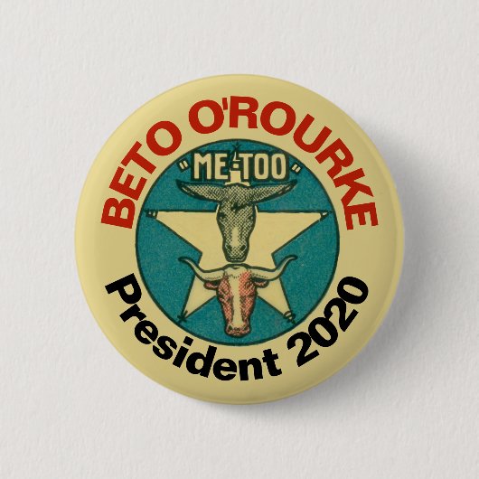 Badge Rond 5 Cm Président 2020 de Beto O'Rourke (Devant)