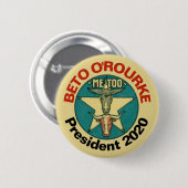 Badge Rond 5 Cm Président 2020 de Beto O'Rourke (Devant & derrière)