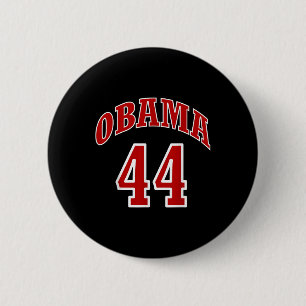 Badge Rond 5 Cm Président Barack Obama 44 Chemise Faux Jersey 44e