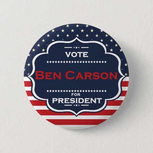 Badge Rond 5 Cm président ben carson (Devant)