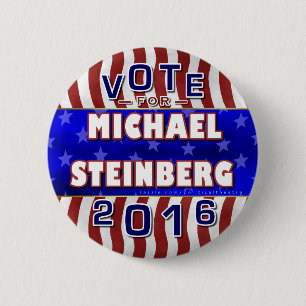 Badge Rond 5 Cm Président de Michael Steinberg élection 2016