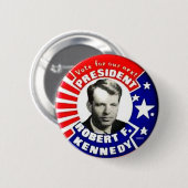 Badge Rond 5 Cm Président de RFK - bouton (Devant & derrière)