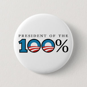 Badge Rond 5 Cm Président des 100 pour cent