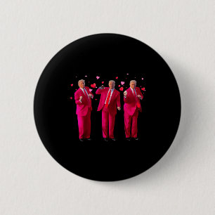 Badge Rond 5 Cm Président Drôle Trump Danse Donald Trump Cœur V