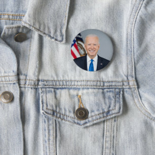 Badge Rond 5 Cm Président Joe Biden Portrait Officiel 2021
