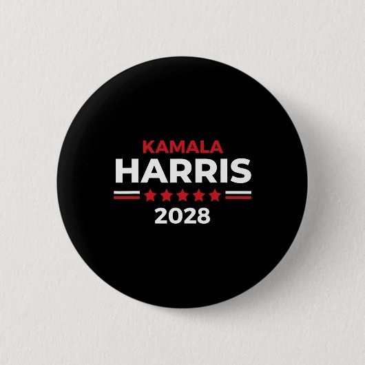 Badge Rond 5 Cm Président Kamala Harris Pour Président 2028 (Devant)