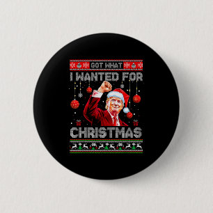 Badge Rond 5 Cm Président Trump 2024 Noir Uni-adultes Hiver Modern